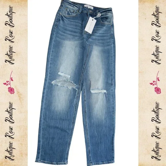 🌹 Risen Relaxed Fit High Waist Jeans - Picture 7 of 9